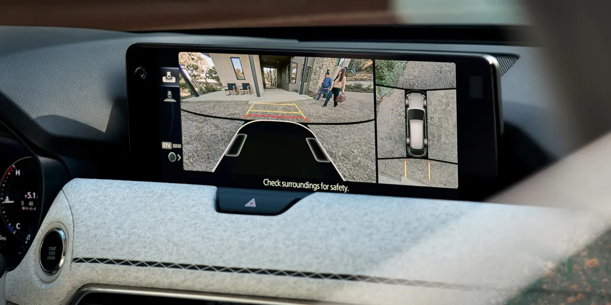 2027 Mazda CX-90 360° View Monitor on the center display | Selma Mazda in Selma CA